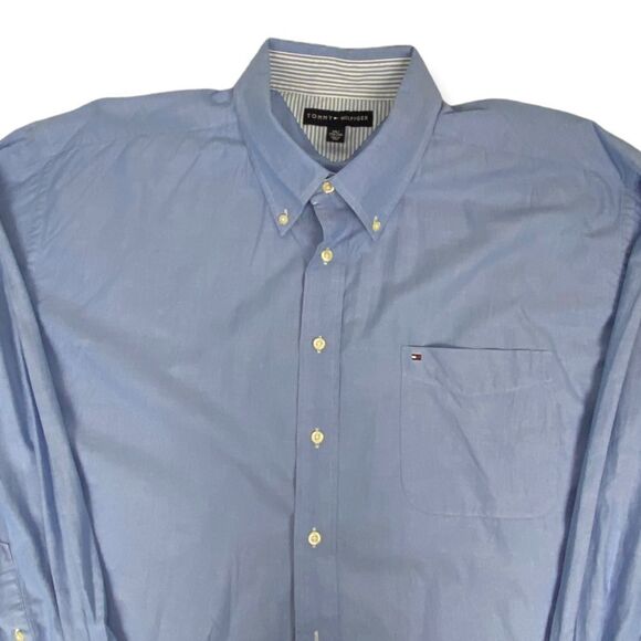Tommy Hilfiger Mens Blue Shirt size XXL - Picture 5 of 6